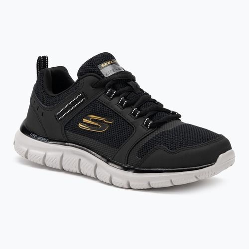 SKECHERS Track Knockhill Herrenschuhe schwarz/gold