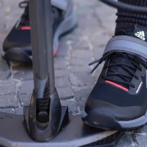 Damen MTB-Radschuhe adidas FIVE TEN Trailcross Clip In core schwarz/grau drei/rot