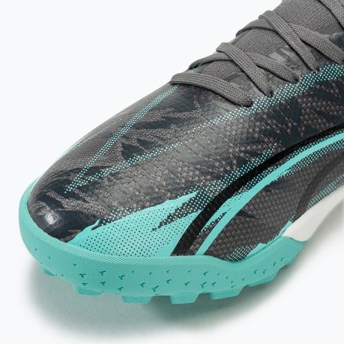 PUMA Ultra Match Rush TT stark grau/puma weiß/electro aqua Fußballschuhe