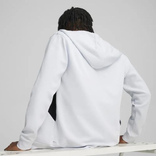 Training Sweatshirt Hoodie Herren PUMA Fit Double Knit FZ Hoodie silver mist