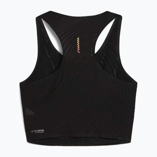 Damen Laufshirt PUMA Run Ultraspun Crop puma schwarz/ fireglow