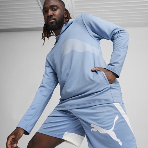 Training Sweatshirt Hoodie Herren PUMA Train All Day Big Cat Hoodie zen blue