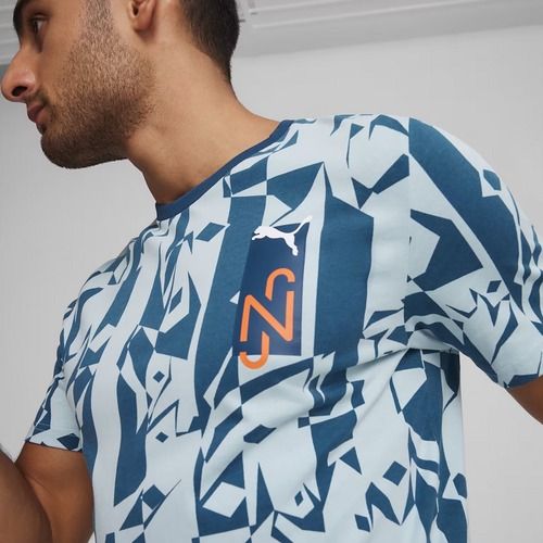 Herren PUMA Neymar Jr Kreativität Logo Fußball Tee Ozean tropisch/türkis surfen