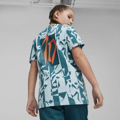 PUMA Neymar Jr Kinder Fußballtrikot Kreativität Logo Tee Ozean tropisch/türkis surfen