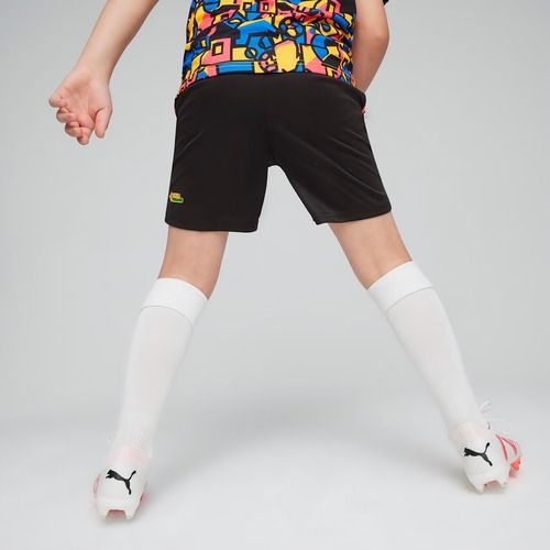 PUMA Neymar Jr Kinder Fußball-Shorts Puma schwarz/Sonnenuntergang glühen