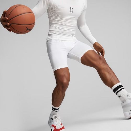 Herren-Basketball-Shorts PUMA Hoops Team Baselayer puma weiß