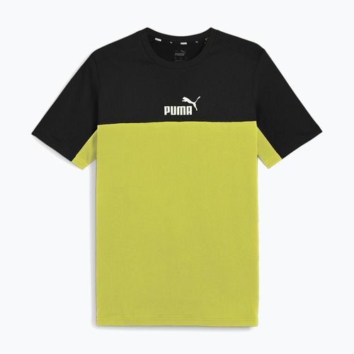 PUMA ESS+ Block Tee für Herren puma schwarz/lime sheen