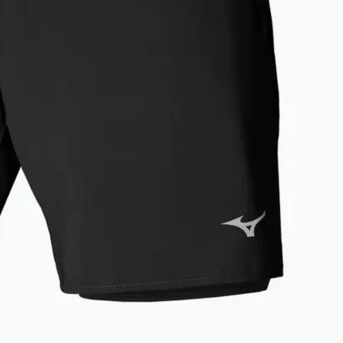 Herren Laufshorts Mizuno Core 7.5 2in1 schwarz