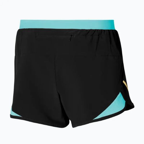 Damen Laufshorts Mizuno Aero 4' schwarz