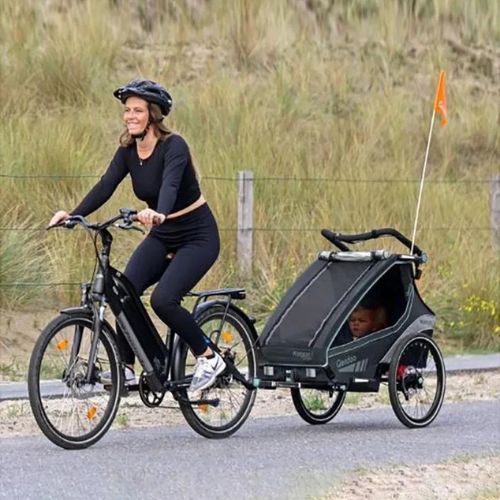 Qeridoo Kidgoo 2 Fahrradanhänger dunkel navy/blau