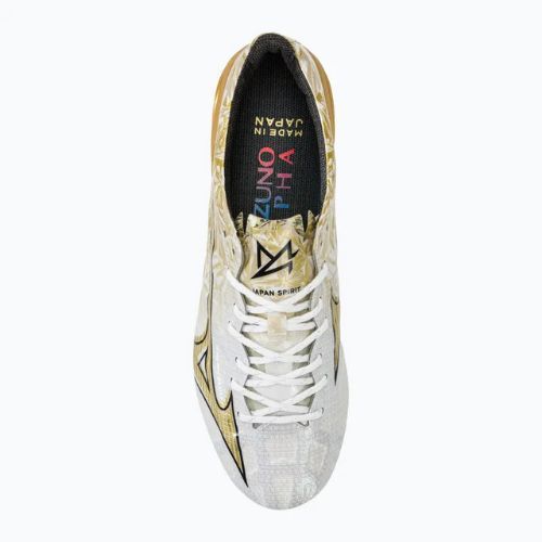 Herren Fußballschuhe Mizuno Αlpha Japan Md weiß/ge gold/schwarz