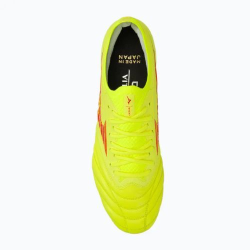 Fußballschuhe Herren Mizuno Morelia Neo IV Β Japan Mix safety yellow/flery coral 2/safety yellow