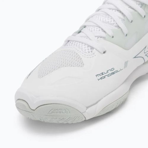 Handballschuhe Damen Mizuno Wave Mirage 5 white/glacial ridge/patinagreen