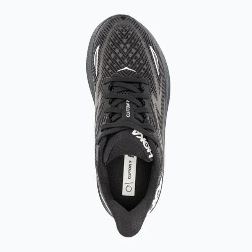 Damen Laufschuhe HOKA Clifton 9 Wide schwarz/weiss