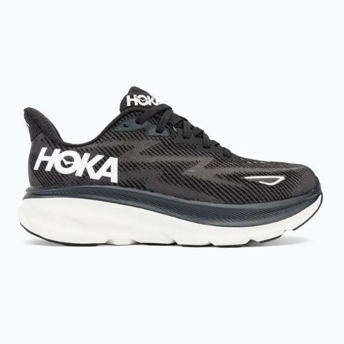 Damen Laufschuhe HOKA Clifton 9 Wide schwarz/weiss