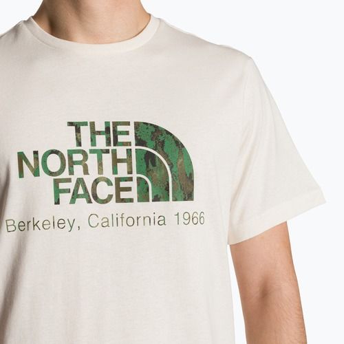 The North Face Berkeley California weiß dune/optic emeral Männer-T-Shirt