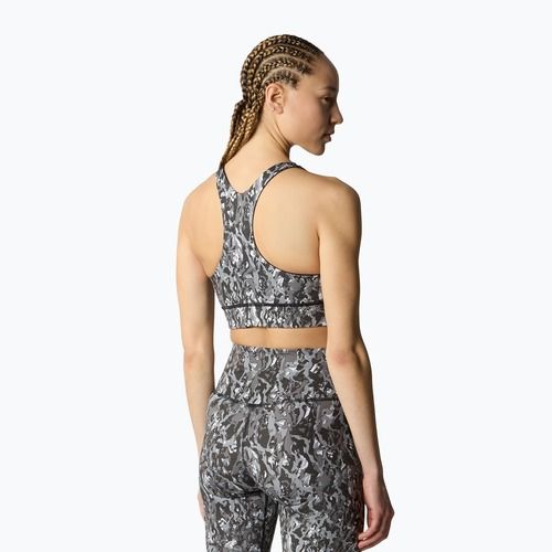 The North Face Flex Reversible asphaltgrau abstrakt Fitness-BH