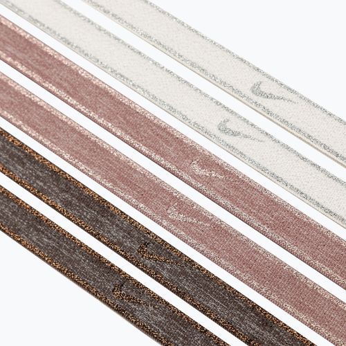 Stirnband Nike Swoosh Sport Metalic 6 Stk. brown/smokey mauve/metallic silver