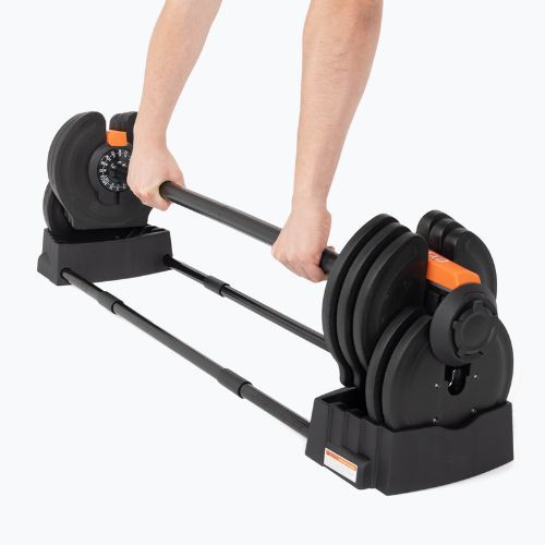 Kurzhantel/ Langhantel 2in1 TREXO TRX-ABD40 1-40 kg schwarz/orange