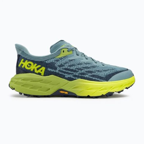Laufschuhe Herren HOKA Speedgoat 5 stone blue/dark citron