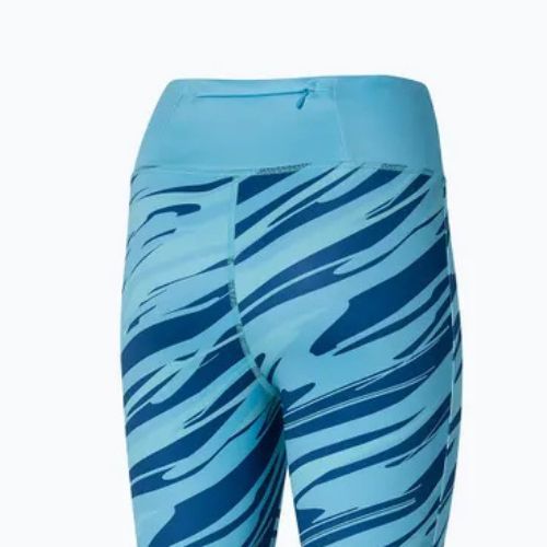Lauf Leggings Damen Mizuno 7/8 Printed maui blue