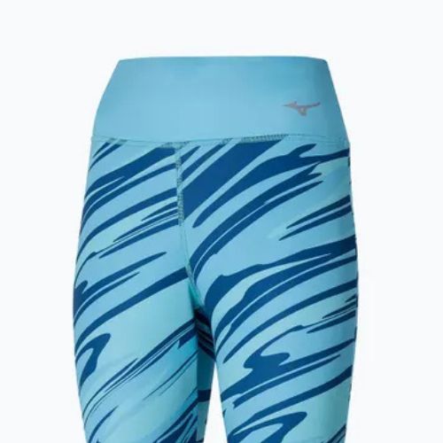 Lauf Leggings Damen Mizuno 7/8 Printed maui blue