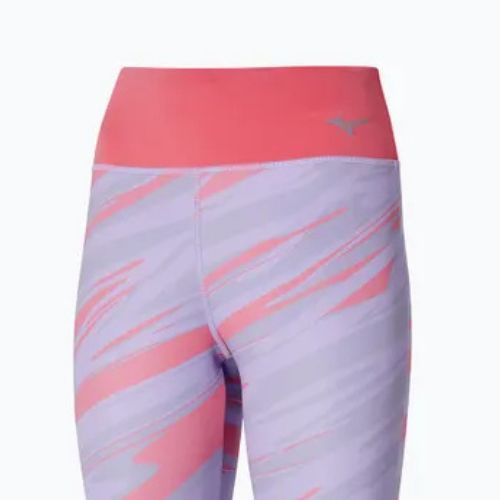 Lauf Leggings Damen Mizuno 7/8 Printed pastel lilac