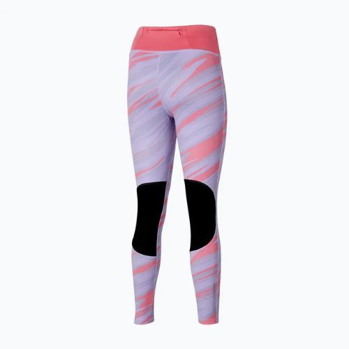 Lauf Leggings Damen Mizuno 7/8 Printed pastel lilac