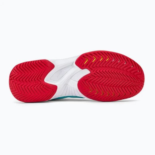 Damen Tennisschuhe Mizuno Wave Exceed Tour 5 AC tanger turquoise/fiery coral 2/weiß