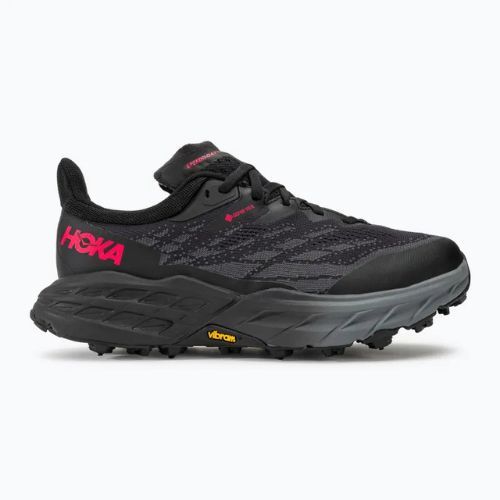 Damen Laufschuhe HOKA Speedgoat 5 GTX Spike schwarz/schwarz