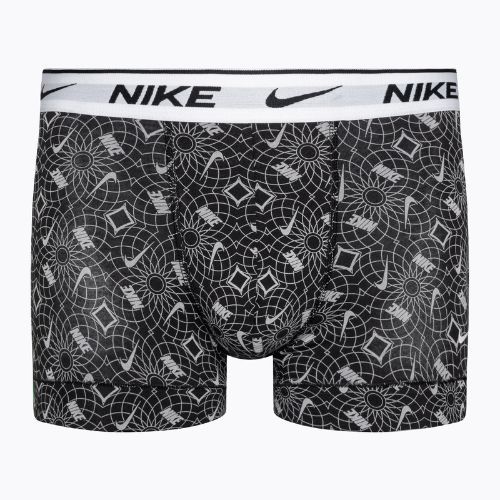 Herren Nike Everyday Cotton Stretch Trunk Boxershorts 3 Paar schwarz/blau/grau