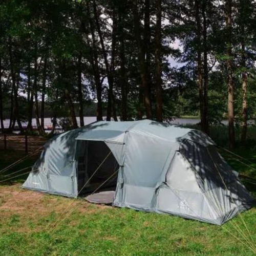 Aufblasbares 6-Personen Campingzelt KADVA AIRcamp 6.33 grün