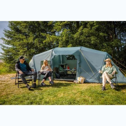 Aufblasbares 8-Personen Campingzelt KADVA AIRcamp 8.44 grün