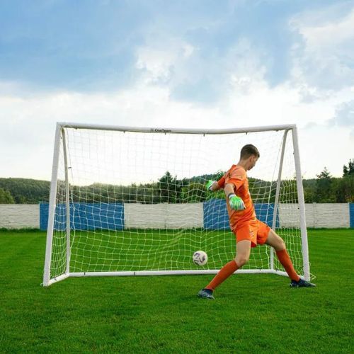 OneTeam PVC-Fußballtor 300 x 200 cm weiß