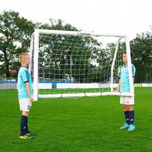 OneTeam PVC-Fußballtor 244 x 150 cm weiß