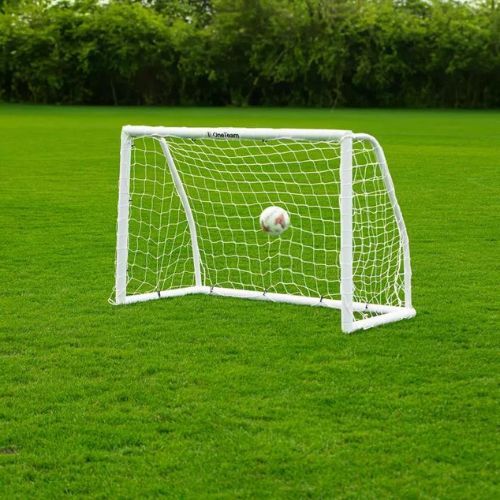 OneTeam PVC-Fußballtor 244 x 150 cm weiß