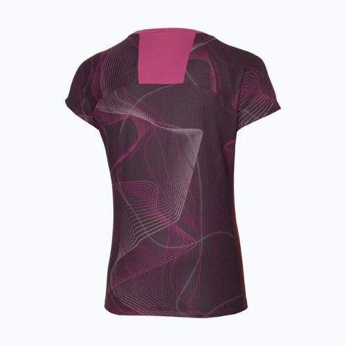 Damen Laufshirt Mizuno Aero Tee gape Wein