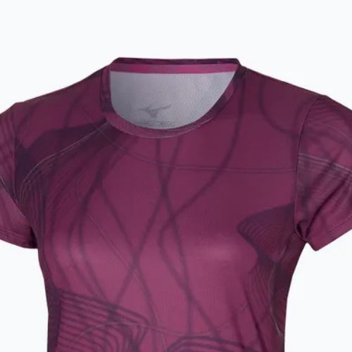 Damen Lauf-T-Shirt Mizuno Graphic Tee magenta Dunst