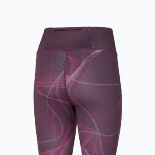 Damen Laufleggings Mizuno Gedruckte Traubenwein