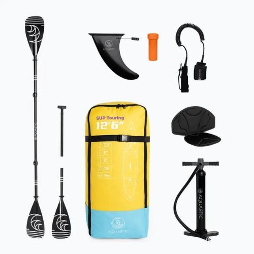 Board SUP AQUASTIC Touring 12'6" gelb