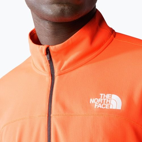 Herren Laufsweatshirt The North Face Sunriser 1/4 Zip lebendige Flamme