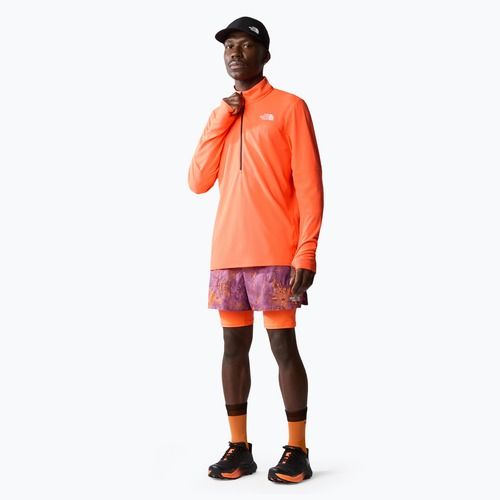 Herren Laufsweatshirt The North Face Sunriser 1/4 Zip lebendige Flamme