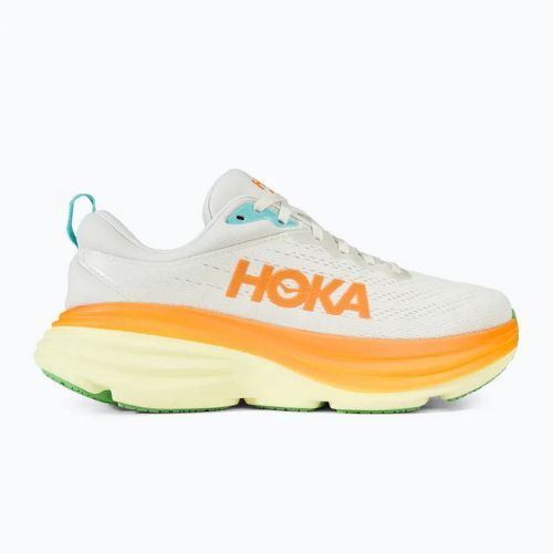 HOKA Herren Laufschuhe Bondi 8 blanc de blanc/solar