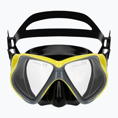 AQUASTIC Shoal Schnorchelset Maske + Schnorchel grau
