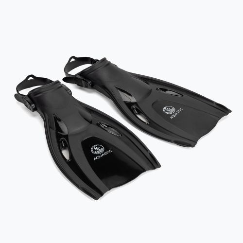 AQUASTIC Cove Schnorchelset Maske + Schnorchel + Flossen schwarz