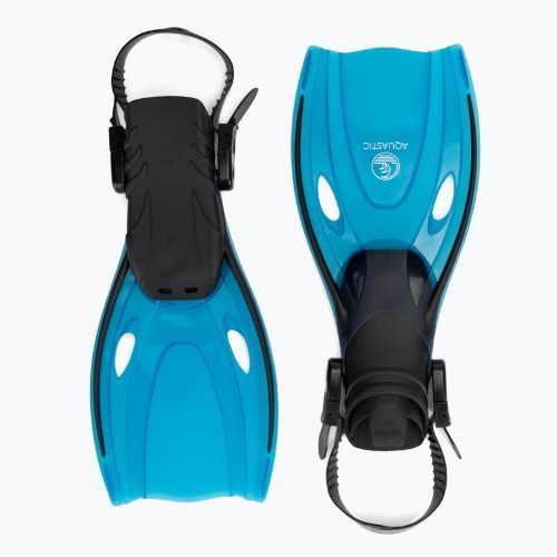 AQUASTIC Shelly Kinderschnorchelset Maske + Schnorchel + Flossen blau