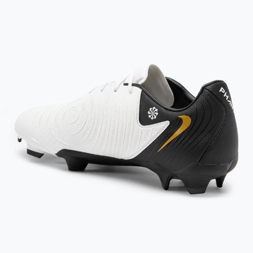 Nike Phantom GX II Academy FG/MG Fußballschuhe weiß / metallische Goldmünze / schwarz