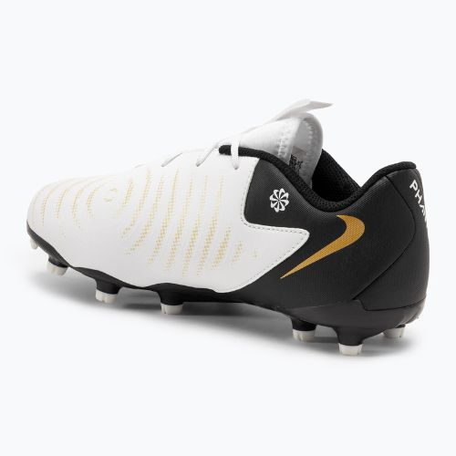 Nike Phantom GX II Academy FG/MG Junior Kinder-Fußballschuhe weiß/metallic gold coin/schwarz