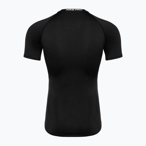 Herren Trainings-T-Shirt Nike Pro Dri-Fit Tight SS Fitness schwarz/weiß