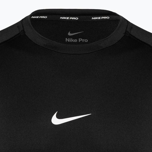 Herren Trainings-T-Shirt Nike Pro Dri-Fit Tight SS Fitness schwarz/weiß